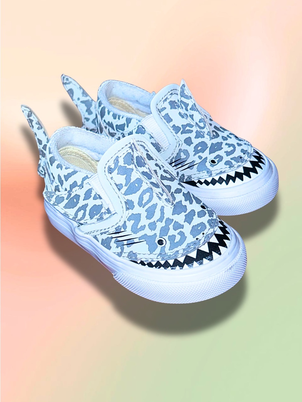 Vans Slip-On V Shark Toddler Boys Shoes Size 4